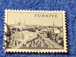 TÜRKİYE- 1960-70-    20K.    MEMLEKET    SERİSİ  ŞEHİRLER  DAMGALI - 1934-39 Sandjak D'Alexandrette & Hatay