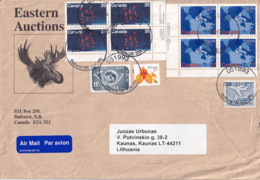 Canada 2009 Postal Air Mail Cover From Bathurst To Kaunas Lithuania - Storia Postale