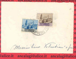 SAN MARINO 1949 - St.Post.008 - Frammento Di Biglietto Aperto, Serie "PAESAGGI" - Vedi Descrizione - - Lettres & Documents