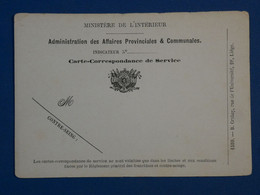 BM5  BELGIQUE  BELLE CARTE MINISTERE DE L INTERIEUR   1920   + NON VOYAGé ++ - Other & Unclassified