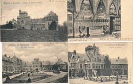 CHATEAU DE GAESBEEK   4 KAARTEN       2 SCANS - Lennik