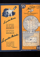 Carte Michelin N°55 ....Caen-Paris  1953  (M4985) - Cartes Routières