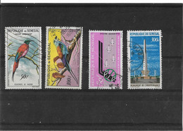 SENEGAL - Poste Aérienne N° 31 - 32 - 38 - 40 - Oblitéré Cachet Rond - Sénégal (1960-...)