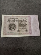 BILLET 100000 MARK 1 02 1923 ALLEMAGNE / REICHSBANKNOTE GERMANY - Ohne Zuordnung