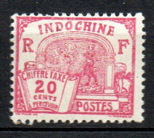 Col32 Colonie Indochine Taxe N° 54 Neuf X MH  Cote : 5,00 € - Timbres-taxe