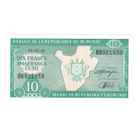 Billet, Burundi, 10 Francs, 1997, 1997-02-05, KM:33a, NEUF - Burundi