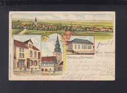 Dt. Reich Litho-AK Gambach 1910 - Wetterau - Kreis