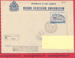 SAN MARINO 1949 - St.Post.009 - Busta Racc. FDC, "75° ANNIVERSARIO UPU" Lire 100 - Vedi Descrizione - - Storia Postale