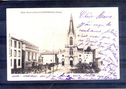 69. Pontcharra. église, Mairie Et Place - Pontcharra-sur-Turdine