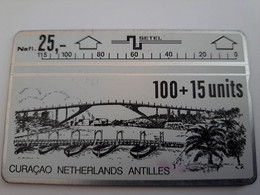 Phonecard CURACAO,  L&G CARDS NAF 25,- SERIE 707A /  PONTON-BRIDGE WILLEMSTAD / MINT CARD !! / ** 11995 ** - Antillen (Niederländische)