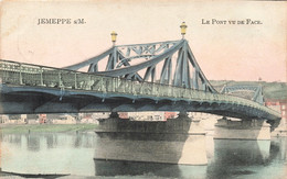 CPA - Belgique - Jemeppe Sur Meuse - Le Pont Vu De Face - Phototypie M. Marcovici - Oblitéré Montegnée 1910 - Colorisé - Seraing