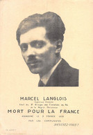 23-728 : MARCEL LANGLOIS. CHEF DU 8° GROUPE DES CAMELOTS DU ROI MORT ASSASSINE LE 3 FEVRIER 1935 PAR COMUNISTES - Eventi