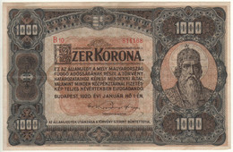 HUNGARY   1'000  Korona  P66  (dated 1.1.1920)   Szent István Király (St. Stephen) - Hongrie