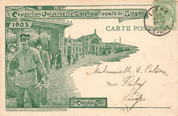 CPA - Belgique - Liège - Exposition Universelle  1905 - Les Chemins De Fer - Edit. L.Lejeune - Oblitéré Liège - Autres & Non Classés