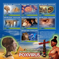 Togo 2022, Skin Infections, Monkey, Pyramids, Fossil, 7val In BF - Fossiles