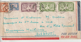 Vietnam Lettre 1951 Saigon Sud VietNam Par Avion Pour Djibouti - Viêt-Nam