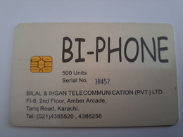 PAKISTAN   WHITE TRIAL : WBI20A BI-PHONE  500 Units Serial No 4 Lines Txt(chip 4) USED - Pakistan     ** 12019** - Pakistan