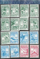 REWE OLYMPIC GAMES MÜNCHEN 1972 - SPORT ATHLETICS ESCRIME HOCKEY WRESTLING BAKETBALL WATER POLO Matchbox Labels Germany - Zündholzschachteletiketten