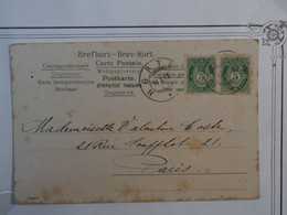 BM6 NORGE  BELLE CARTE 1913 NORT POUR PARIS   + PAIRE DE  TP + + AFFRANC.   PLAISANT ++ - Briefe U. Dokumente