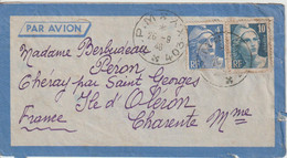 Lettre 1946 BPM 403 XY Hanoi Pour La France - Militaire Stempels Vanaf 1900 (buiten De Oorlog)