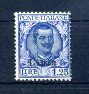 1928-29 LIBIA N.79 * 1,25 Indaco E Oltremare - Libye