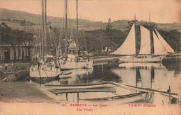 CPA - Tahiti - Papeete - Les Quais - The Warfs - Edit. L.Gauthier - Bateau - Barque - Animé - Oblitéré Papeete - Tahiti