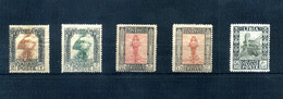 1921 LIBIA Pittorica, Con Filigrana Corona Coricata, N. 22/25+28 * - Libye