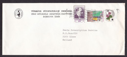 Turkey: Cover To Netherlands, 3 Stamps, Flower, Value Overprint, Transport, Ataturk, Inflation: 1500.- (minor Damage) - Brieven En Documenten