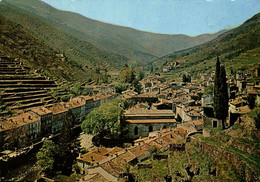 30 MASSIF DE L'AIGOUAL VUE GENERALE DE VALLERAUGUE VERS LE MONT AIGOUAL - Valleraugue