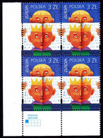 Europa Cept - 2010 - Poland, Polska, Polen - Block Of 4 Set With Corner - (Chldren Books) ** MNH - 2010