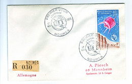 NOUVELLE CALEDONIE   R-FDC  Mi.-Nr. 412  UIT / ITU 1965 - Brieven En Documenten