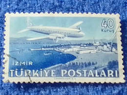 TÜRKİYE- 1940-50-    50K.    UÇAK PULLARI   DAMGALI - 1934-39 Sandschak Alexandrette & Hatay