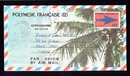 POLYNESIE AEROGRAMME - N°4 OB F.A.A.A. AEROPORT 30/6/84 - Aerogramme