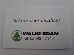 NETHERLANDS  ADVERTISING CHIPCARD  CRE 081  WALKI EDAM      MINT    ** 12042** - Privat