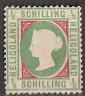 Heligoland 1869/73 Queen Victoria In Rilievo Val.in Scellini 1/2 S. -verde Azzurro E Rosso  N. 6 Unificato ** MNH - Helgoland