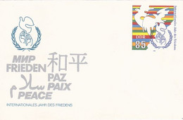 INTERNATIONAL YEAR OF FRIENDSHIP, COVER STATIONERY, ENTIER POSTAL, 1986, GERMANY - Covers - Mint