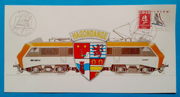 Hagondange écusson  Baptème Locomotive Train SNCF BB 26012 Du 26 Mai 1991 - Hagondange