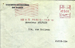 Lettre EMA Havas Flamme C 1951 Conseil Municipal De Paris 75 Paris   A4/32 - Autres & Non Classés