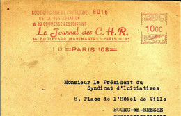 Lettre EMA Havas  C 1949  Le Journal Des CHR Restauration Commerce Boissons  75 Paris A4/38 - Autres & Non Classés