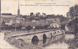 CPA - Montbéliard - Le Grand Pont Et L'Eglise Catholique - Montbéliard