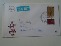 D192885  ISRAEL  1971  Jerusalem  -FDC Sent To Hungary - FDC