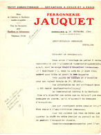 Ferronnerie Jauquet - Petit Emboutissage - Estampaget A Chaud Et A Froid - Gosselies Le 10 Novembre 1944. - Old Professions