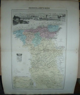 Gravure 19 ème.  Atlas Migeon  1892  " Alger " - Geographical Maps