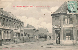 Montigny En Ostrevent * Descente De La Gare * Rue * Restaurant FASCIAUX * Estaminet * Villageois - Autres & Non Classés