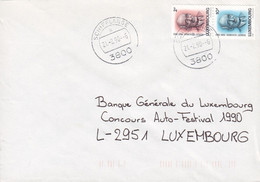 Luxembourg SCHIFFLANGE 1990 Cover Brief Lettre AUTO-FESTIVAL Banque Générale Luxembourg 2 & 10Fr. Schumann Booklet Pair - Cartas & Documentos