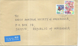 Japan  Letter Via Macedonia 2001 - Brieven En Documenten