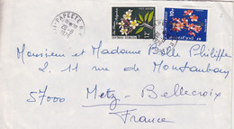 Lettre Obl. Papeete RP Le 20/8/79 Sur N° 128, PA 127 (Fleurs) - Storia Postale
