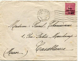 FRANCE LETTRE AFFRANCHIE AVEC LE N°254 ( C.A. ) DEPART TOULON S/MER 11-9-1930 VAR POUR LE MAROC - 1927-31 Sinking Fund