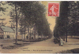 / 80 / - SOMME CHAULNES Rue De La Grande -Avenue Couleur Carte  Allemande 1° Guerre - Chaulnes