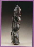 MALI - SONINKE - Statuette Agenouillée - Bois - H: 31 Cm - Mali